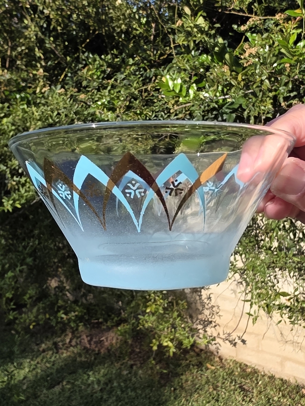 MCM Anchor Hocking Blendo Atomic "Happy Hour" Chip & Dip Set - Turquois - Picture 11 of 15